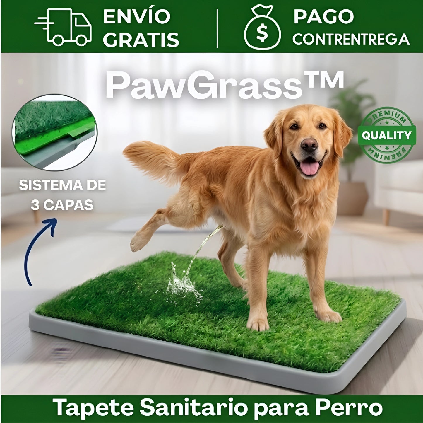 PawGrass™ – Tapete Sanitario para Perro